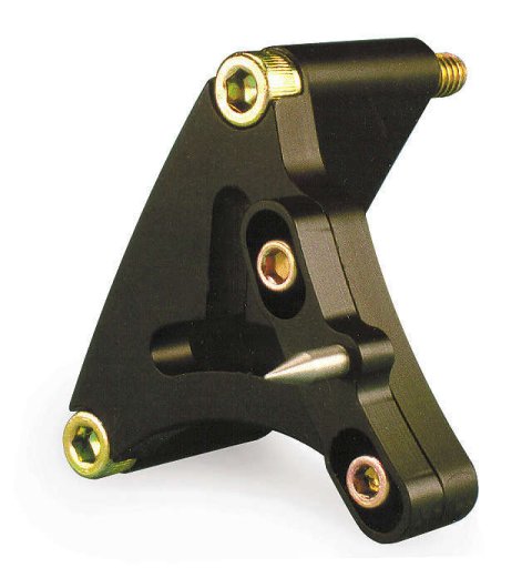 Timing Pointer - Adjustable - Stainless Hardware - Aluminum - Black Anodized - 7 in OD Balancer - Big Block Chevy - Each