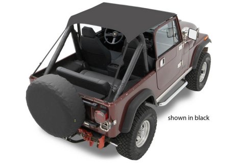 Soft Top - Traditional Bikini - Top Only - Cloth / Plastic - Tan - Jeep CJ7 1976-86 - Kit
