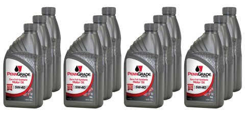 Motor Oil - Euro - 5W40 - Synthetic - 1 qt Bottle - Set of 12