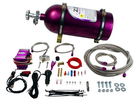 Nitrous Oxide System - Wet - 75-175 HP - 10 lb Bottle - Purple - GT - Ford Mustang 2005-10 - Kit