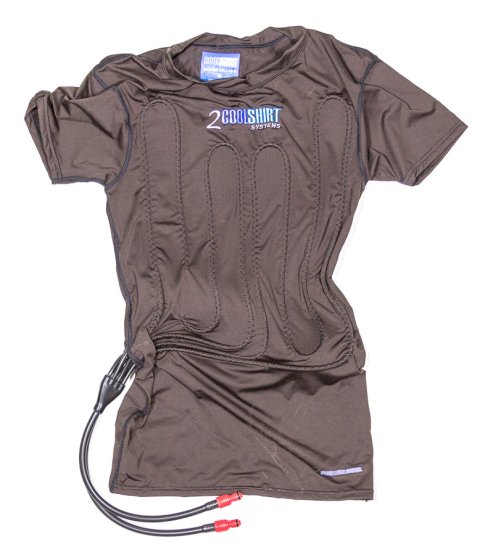 Cooling Shirt - 2 CoolShirt - Kink Free Water Tubing - Right Side Exit - Moisture Wicking Cotton - Compression Style - Short Sleeve - Black - 2X-Large - Each