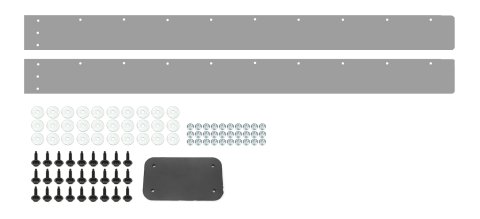 Air Valance - 2-Piece - Plastic - Gray - Street Stock - Kit