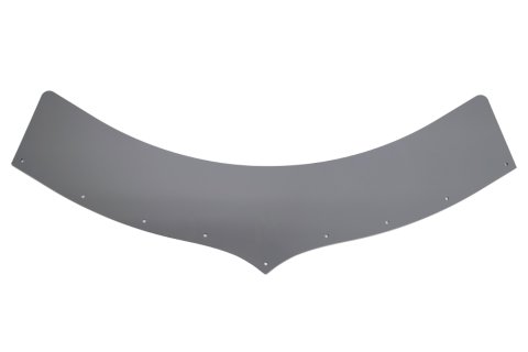Hood Scoop Extension - 5.5 in Tall - Plastic - Gray - Predator Hood Scoops - Each