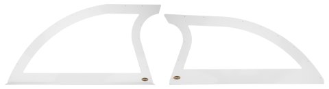 Sail Panel - Rear - Aluminum - White Powder Coat - Dirt Late Model - Kit