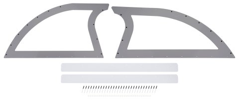 Sail Panel - Rear - Plastic - Gray - Dirt Late Model - Kit