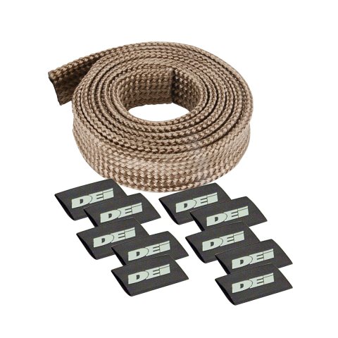 Hose and Wire Sleeve - Titanium Protect-A-Sleeve - 1/2 in ID - 4 ft - Basalt Fiber - Titanium - Each