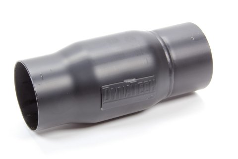 Muffler - Torque Booster - 3 in Center Inlet - 3 in Center Outlet - 8 in Long - Steel - Black Paint - Circle Track - Each
