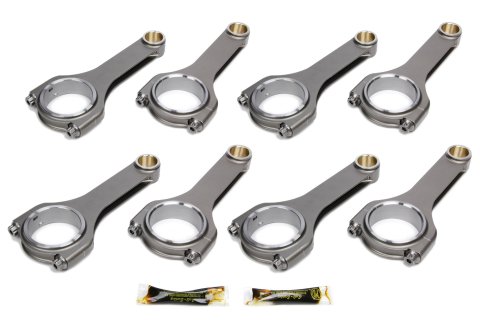 Connecting Rod - Ultra Light Series - H-Beam - 6.000 in Long - Bushed - 7/16 in Cap Screws - ARP2000 Bolt - Forged - Steel - Small Block Chevy - Set of 8