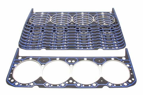 Cylinder Head Gasket - 4.166 in Bore - 0.039 in Compression Thickness - Steel Core Laminate - Small Block Chevy - Set of 10