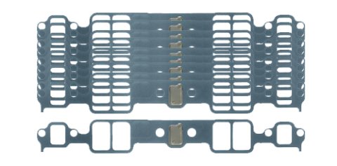 Intake Manifold Gasket - 0.06 in Thick - 1.23 x 1.99 in Rectangular Port - Steel Core Laminate - Small Block Chevy - Set of 10