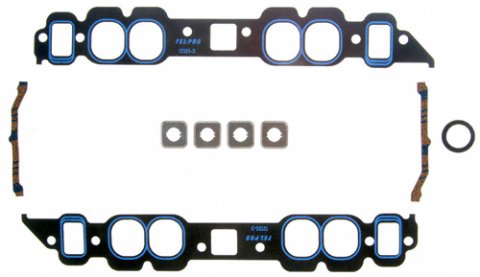 Intake Manifold Gasket - Printoseal - 0.065 in Thick - 1.82 x 2.05 in Oval Port - Steel Core Laminate - Big Block Chevy - Kit