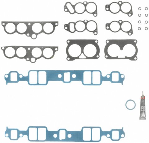 Intake Manifold Gasket - 1.23 x 1.992 in Rectangular Port - Steel Core Laminate - GM TPI - Small Block Chevy - Kit