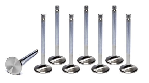 Exhaust Valve - 6000 Series - 1.550 in Head - 11/32 in Valve Stem - 4.910 in Long - Stainless - Small Block Chevy - Set of 8