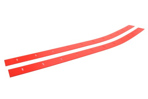 Wear Strip - ABC - 112 x 2.75 in - Plastic - Fluorescent Red - Pair