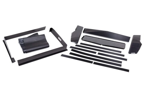 Radiator Duct - Bump n Run - 22.25 x 18.75 in Core Radiators - Plastic - Black - Universal - Kit