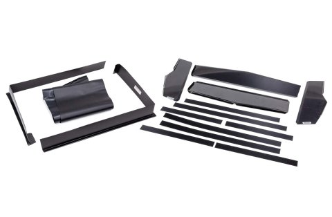 Radiator Duct - Bump n Run - 22.25 x 17.75 in Core Radiators - Plastic - Black - Universal - Kit