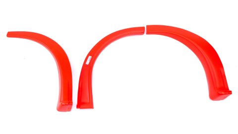 Wheel Flare Kit - Driver Side - MD3 - Dirt - 3 Piece Kit - Plastic - Fluorescent Red - Kit