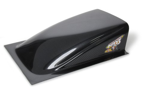Oil Cooler Scoop - MD3 - 3 in Tall - 8 in Wide - 11 in Long - Plastic - Carbon Fiber Look - Each