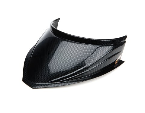 Hood Scoop - MD3 - 5 in Height - 18 in Wide - Curved Bottom - Plastic - Carbon Fiber Look - Dirt Late Modified - Each