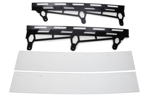 Spoiler - 60 x 5 in - 70 Degrees - 2-Piece - Polycarbonate Spoiler - Black Aluminum Brackets - ABC NextGen - Kit