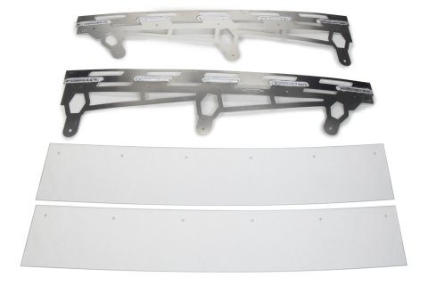 Spoiler - 60 x 5 in - 90 Degrees - 2-Piece - Polycarbonate Spoiler - Natural Aluminum Brackets - ABC NextGen - Kit