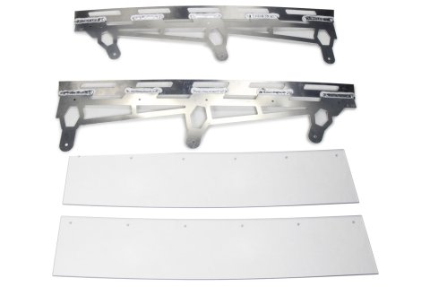 Spoiler - 60 x 6.5 in - 70 Degrees - 2-Piece - Polycarbonate Spoiler - Natural Aluminum Brackets - ABC NextGen - Kit