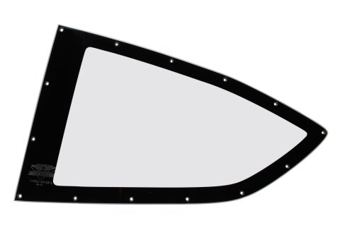 Window - Quarter - Driver Side - 0.093 in Thick - Molded - Pre-Cut / Drilled - Blackout Border - Mar Resistant - Polycarbonate - Clear - Greenhouse Roof - ABC NextGen / LMSC NextGen - Each
