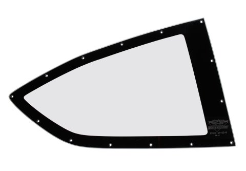 Window - Quarter - Passenger Side - 0.093 in Thick - Molded - Pre-Cut / Drilled - Blackout Border - Mar Resistant - Polycarbonate - Clear - Greenhouse Roof - ABC NextGen / LMSC NextGen - Each