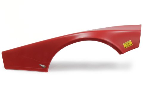 Fender - Passenger Side - MD3 - Plastic - Red - Half - Street Stock - Each