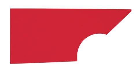 Quarter Panel - MD3 - Passenger Side - Plastic - Red - Dirt Modified - Each