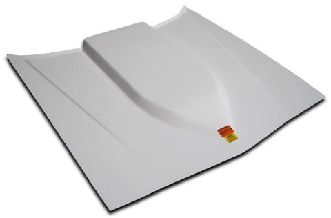 Hood - Factory Stock - 2.5 in Scoop - Composite - White - Chevy Monte Carlo 1988 - Each