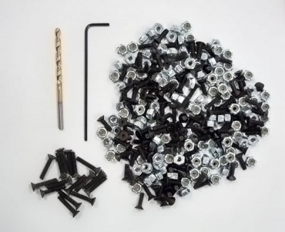 Window Installation Hardware - Flathead Socket Screws - Locknuts - Hex Key - 9/64 in Drill Bit - Kit