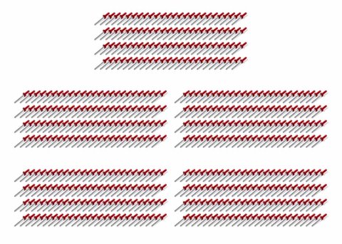 Rivet - Avex Style - 3/8 in Head - 3/16 in Steel Mandrel - 1/2 in Grip Range - Aluminum - Red Powder Coat - Set of 500