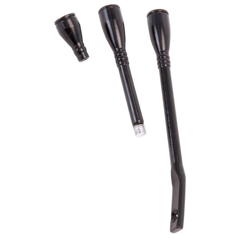 Steering Column Lever - Hazard / Turn Signal / Tilt - Aluminum - Black Powder Coat - Kit