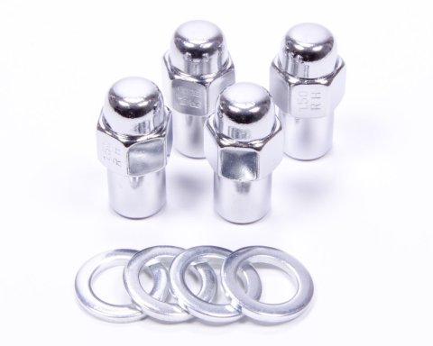 Lug Nut - Standard Mag - 7/16-20 in Right Hand Thread - 13/16 in Hex Head - 0.750 in Shank - Closed End - Steel - Chrome - Set of 4