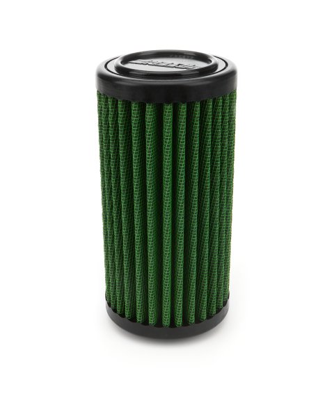 Air Filter Element - Round - 3.5 in Diameter - 7 in Tall - 2 in Flange - Reusable Cotton - Green - Universal - Each