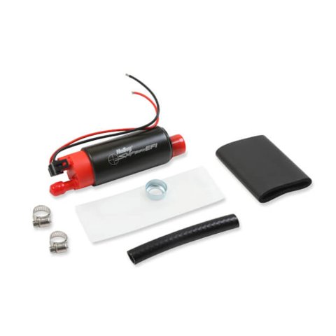Fuel Pump - Sniper - Electric - In-Tank - 340 lph - 1/4 in NPT Inlet - 1/4 in NPT Outlet - Steel - Black Paint - E85 - Kit