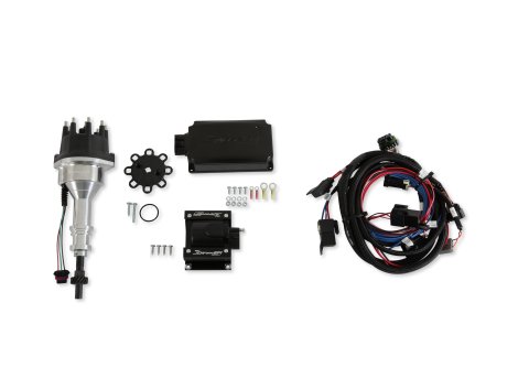 Distributor - Holley Sniper EFI Hyperspark - Hall Effect - HEI Style Terminal - Aluminum - Polished - Small Block Ford - Each