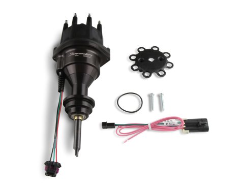 Distributor - Holley Sniper EFI Hyperspark - Hall Effect Pickup - HEI Style Terminal - Black - Small Block Mopar - Each