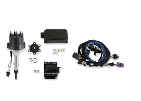 Distributor - EFI Hyperspark - Hall Effect Pickup - HEI Style Terminal - Aluminum - Natural - Jeep Inline-6 - Kit