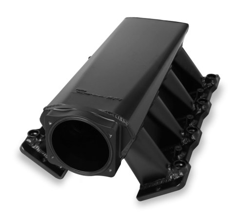 Intake Manifold - Sniper EFI - 92 mm Throttle Body Flange - Fuel Rails Included - Sniper Logo - Cathedral Port - Aluminum - Black Anodized - GM LS-Series - Kit