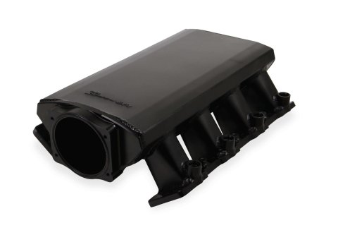 Intake Manifold - Sniper EFI - 102 mm Throttle Body Flange - Fuel Rails Included - Sniper Logo - Cathedral Port - Aluminum - Black Anodized - GM LS-Series - Kit
