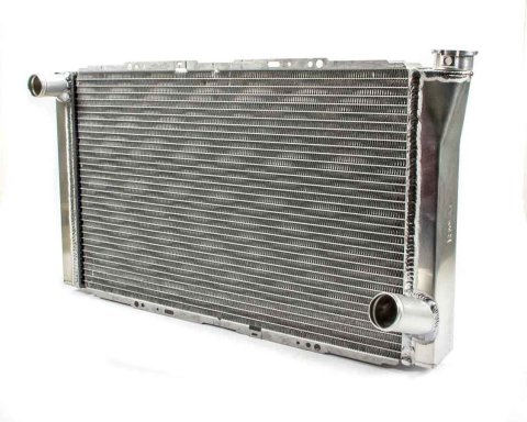 Radiator - 28.375 in W x 16.25 in H x 3 in D - Driver Side Inlet - Passenger Side Outlet - Aluminum - Natural - Each