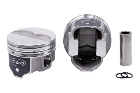Piston - FHR - Forged - 4.350 in Bore - 5/64 x 5/64 x 3/16 in Ring Grooves - Minus 5.60 cc - Mopar RB-Series - Kit