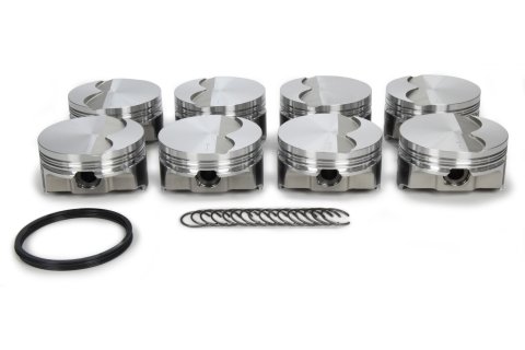 Piston - FHR - Forged - 3.780 in Bore - 1.5 x 1.5 x 3.0 mm Ring Groove - Minus 2.90 cc - GM LS-Series - Set of 8