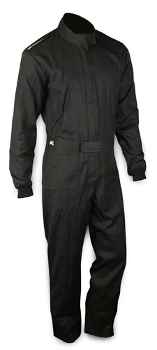 Driving Suit - Paddock - 1-Piece - SFI 3.2A/5 - Multi-Layer - Fire Retardant Cotton - Black - 3X-Large - Each