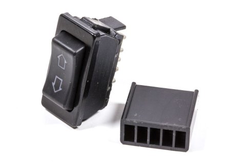 Rocker Switch - Momentary - 12V - Black - Power Window Systems - Each