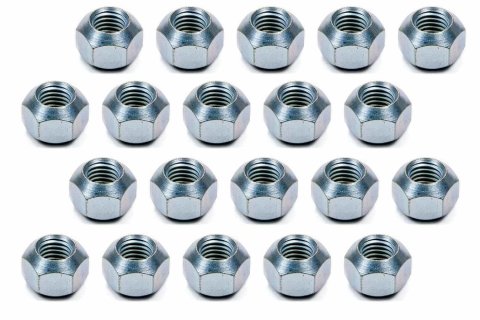 Lug Nut - 5/8-11 in Right Hand Thread - 1 in Hex Head - Double 45 Degree - Open End - Steel - Zinc Oxide - Set of 20