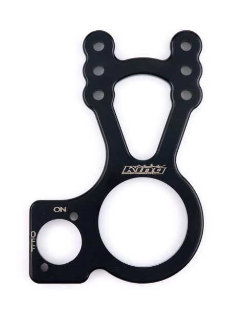 Steering Box Mount - Fuel Shutoff Mount - Aluminum - Black Anodized - Sprint Car - Each