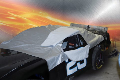 Car Cover - Outdoor - Moisture Resistant - Soft Liner - Zippered Window - Heat Reflective - Cloth - Silver - Cockpit Only - Each